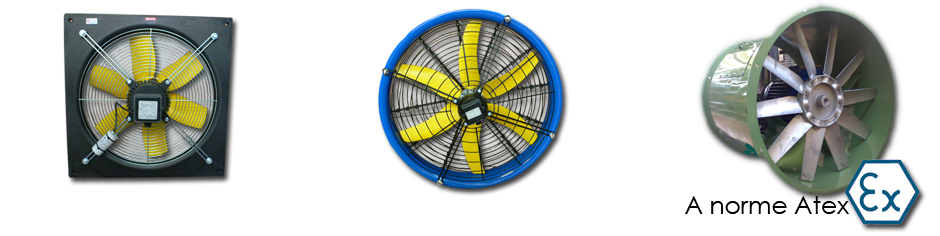 Ventilatori circolari, quadrati, economizzatori, ventilatori speciali e a norme ATEX